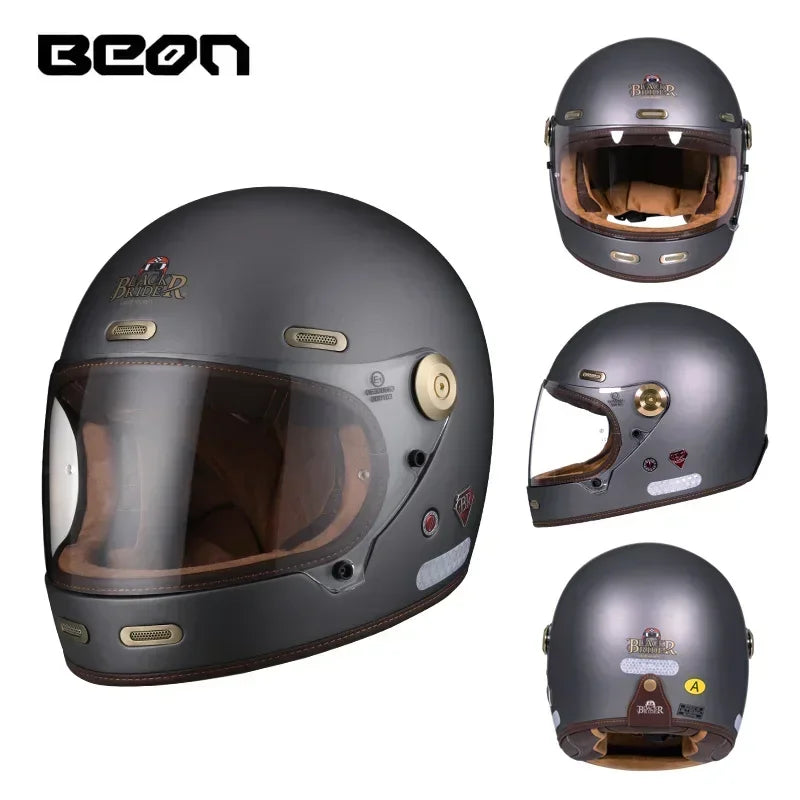 Casque moto intégral rétro - vue produit - vue 6