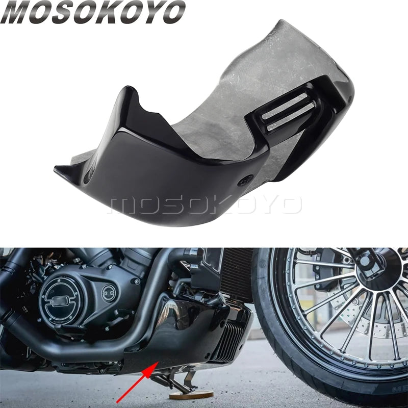 Spoiler de menton en fibre de verre pour Harley Nightster 975 - vue 2
