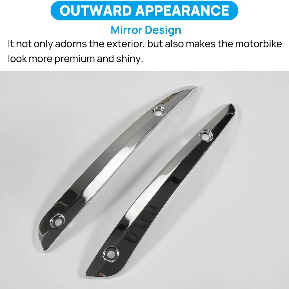 Garniture latérale noire en aluminium pour pare-brise Harley Road Glide - vue 2