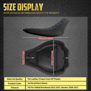 Selle Solo Conducteur Profil Bas (Diamond) - Harley-Davidson Softail Breakout & Rocker 2008-2017 – photo 6/10