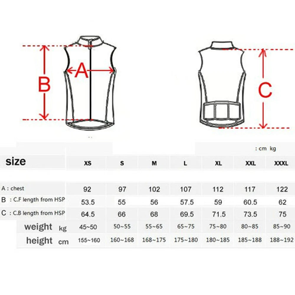 Gilet de cyclisme homme sans manches noir - vue de face - vue 4
