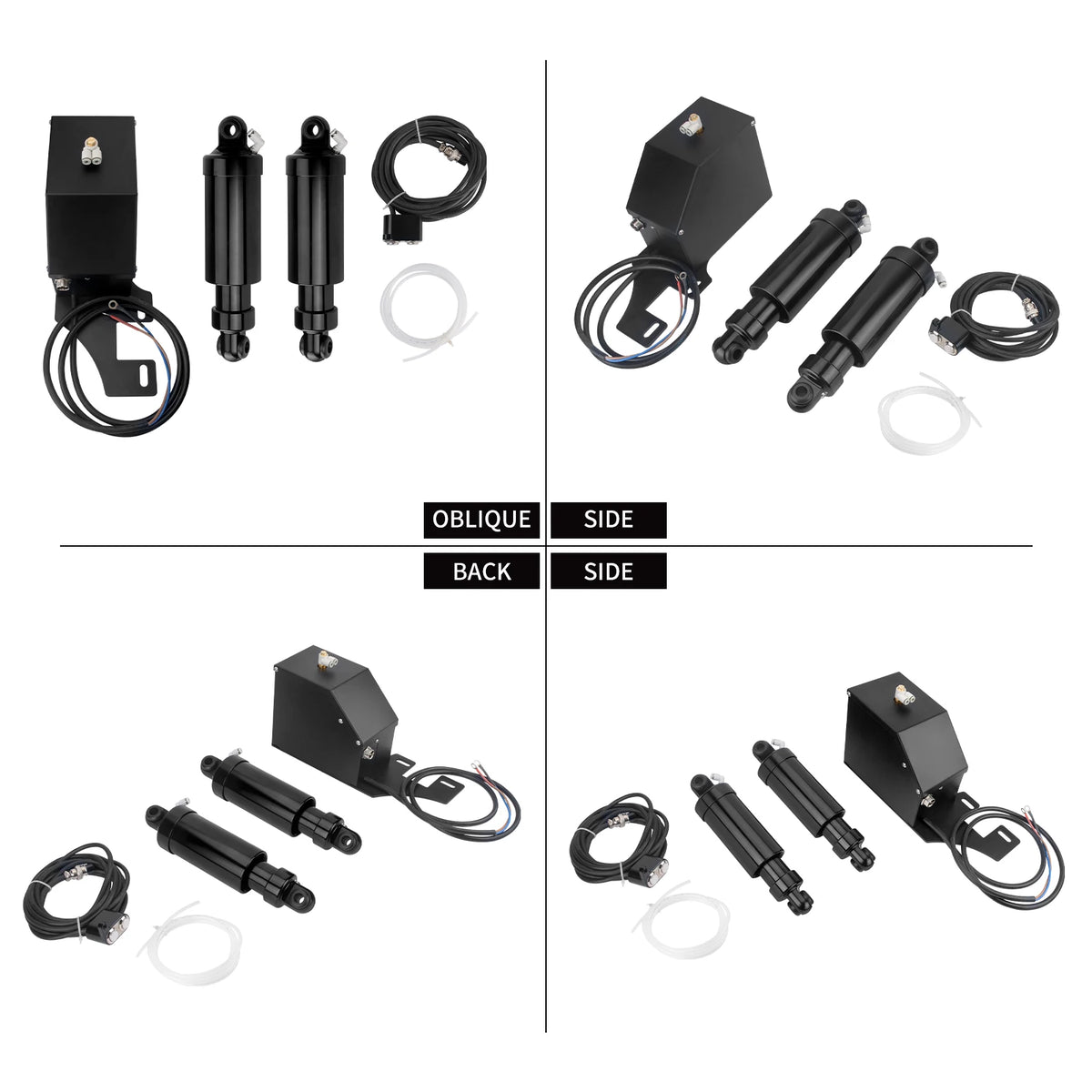 Kit Suspension Pneumatique Arrière Réglable Noir - Harley-Davidson Touring 1994-2022 – photo 4/6
