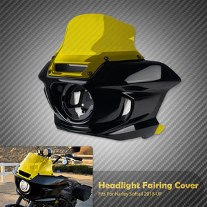 Carénage de phare avant noir pour Harley Softail - vue 11