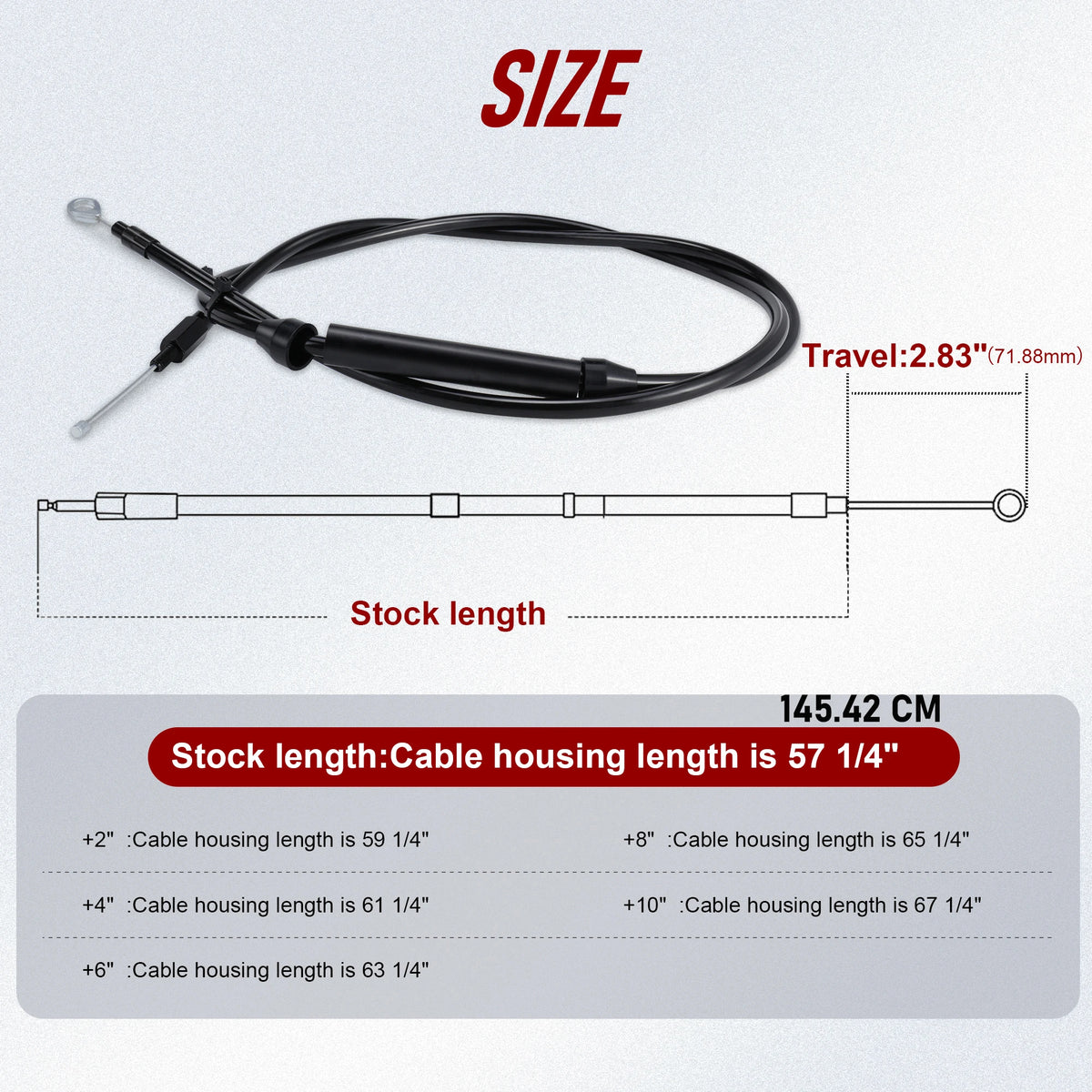 Câble d'Embrayage Tressé Inox (145 à 170 cm) - Harley-Davidson Sportster XL 1986-2013 et 2004 et plus récent – photo 3/18
