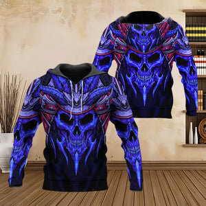 Sweat à capuche crâne 3D homme - vue 8