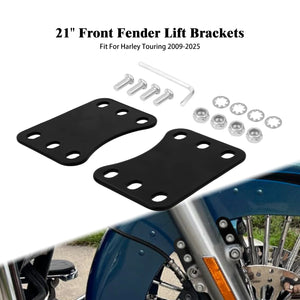 Support de rehausse de garde-boue avant noir pour Harley-Davidson Touring - vue 1