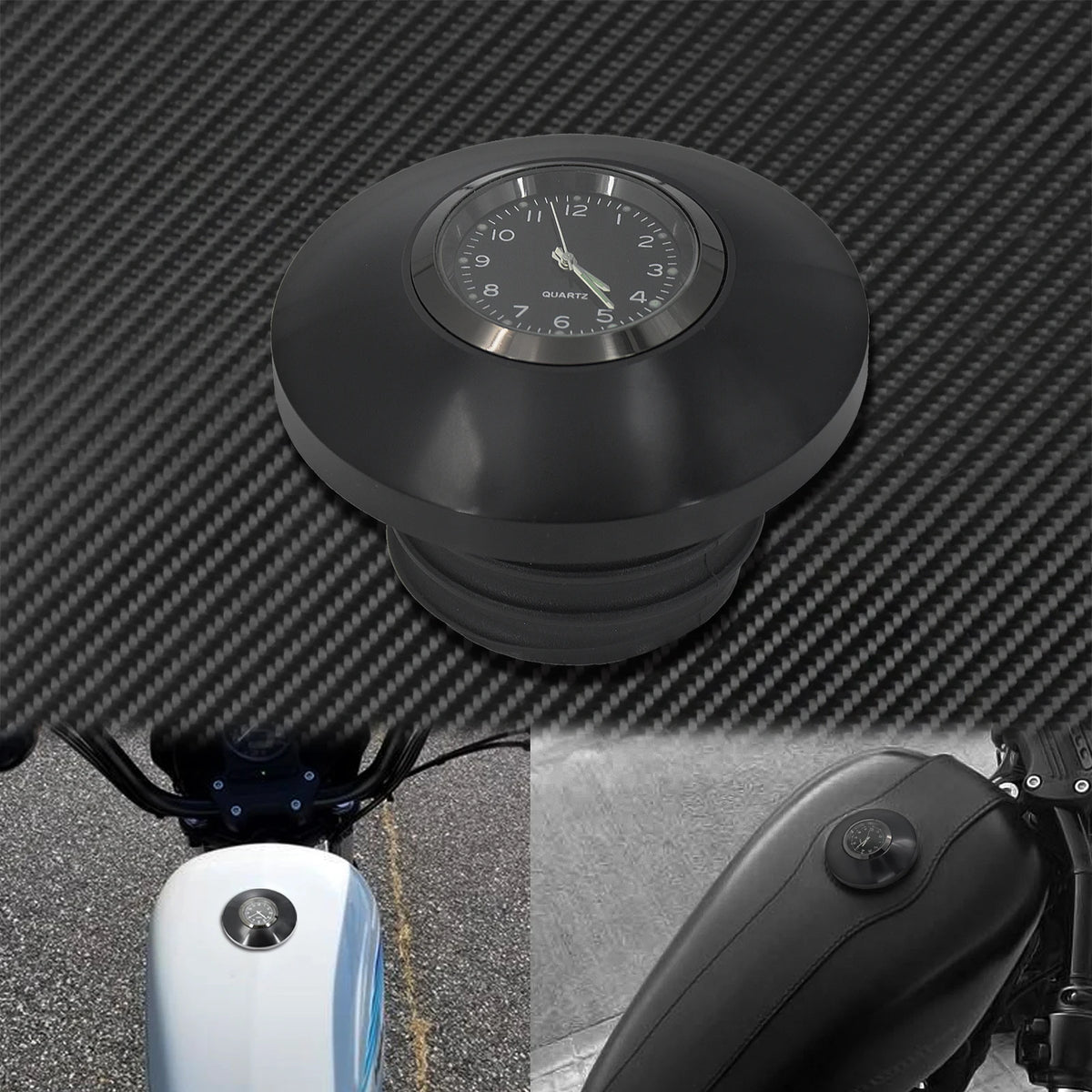 Bouchon de Réservoir avec Horloge Intégrée - Harley-Davidson Sportster, Dyna, Softail, Touring – photo 7/9