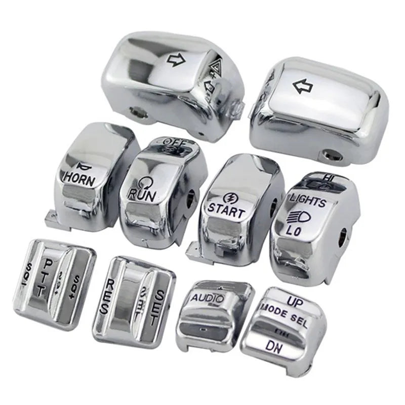 Caches de boutons de commodo pour Harley Touring - vue 1