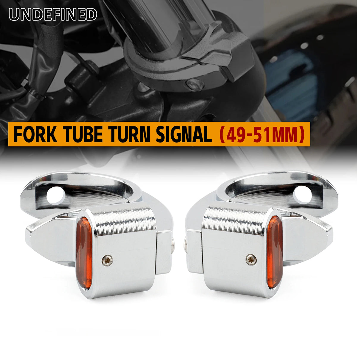 Clignotants LED à collier de fourche pour Harley Sportster Dyna - vue 1