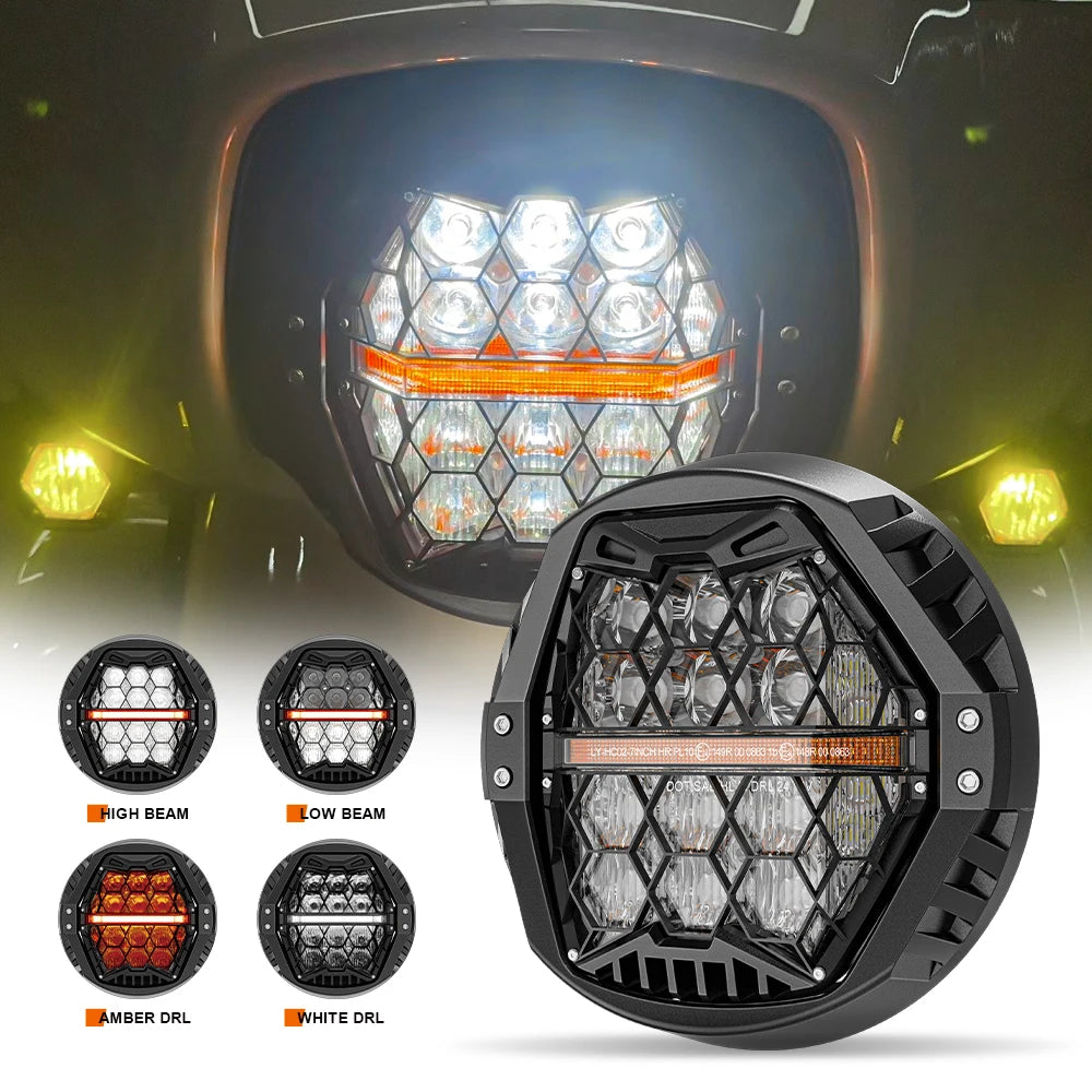Phare LED 7 pouces pour Harley Street Glide - vue 1