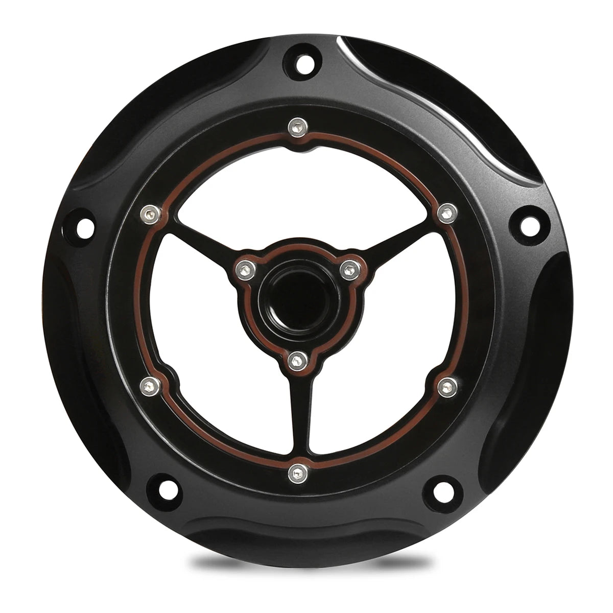 Derby cover 3 branches pour Harley Touring Softail Dyna - vue 3