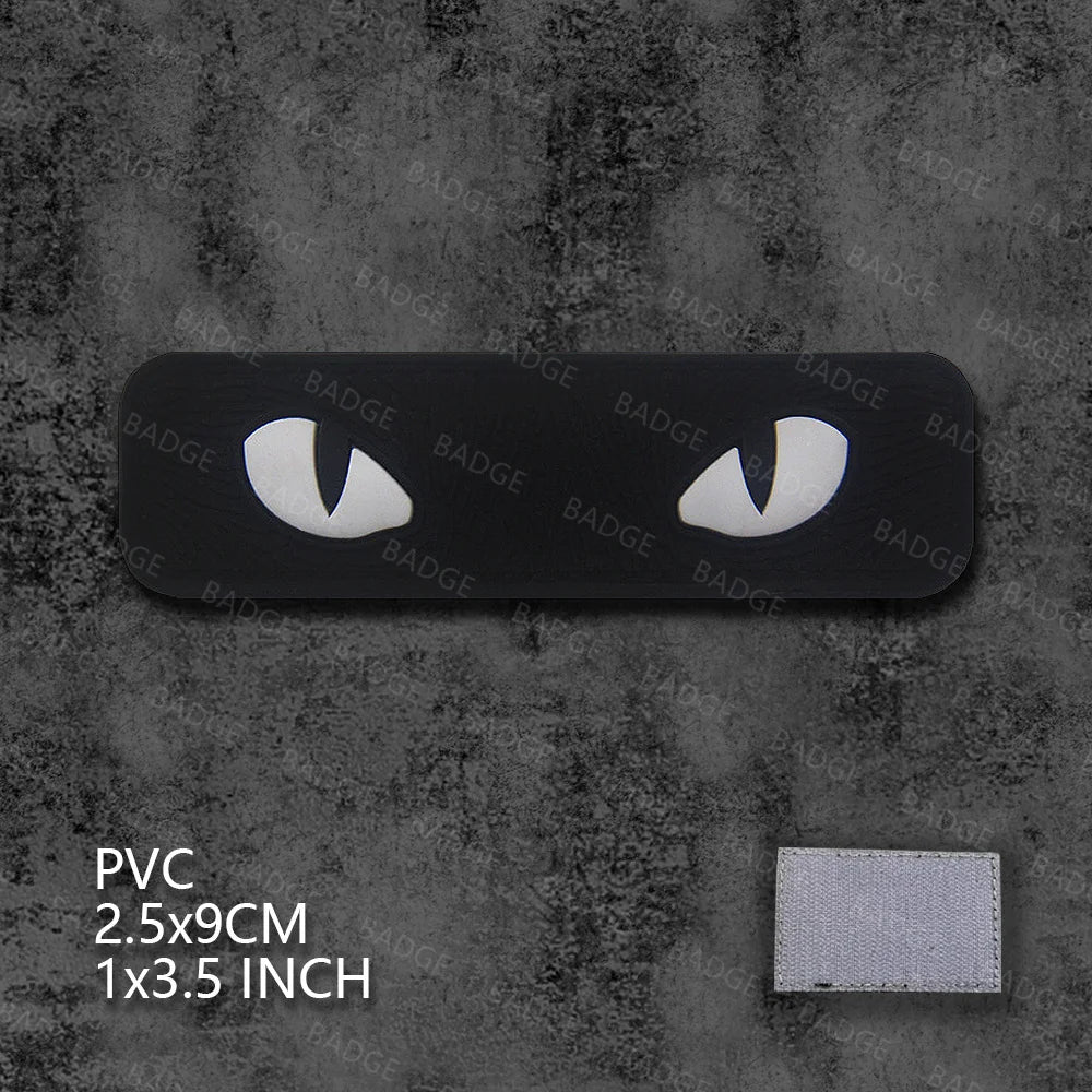 Écusson tactique phosphorescent yeux de chat - vue 35