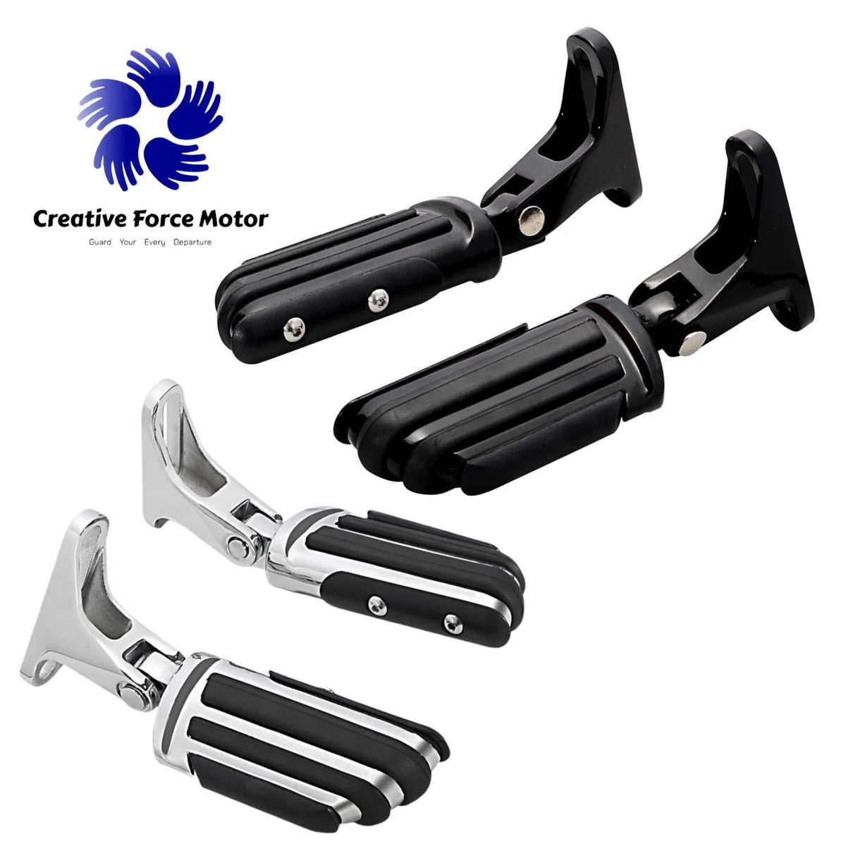 Repose-pieds passager arrière pliables pour Harley-Davidson Touring, Road King, Street Glide, Electra Glide 1993-2026 – photo 1/14