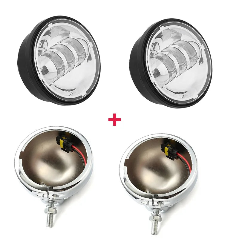 Phares additionnels LED et supports pour Harley Touring - vue 13