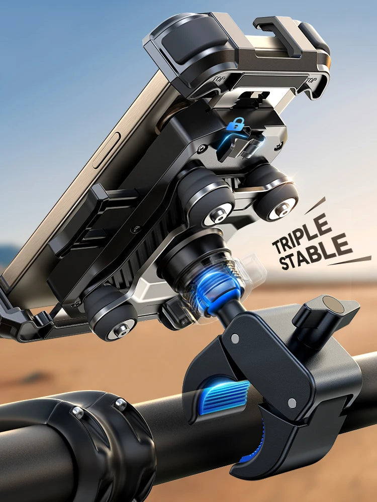 Support téléphone moto anti-vibration Joyroom – fixation guidon sécurisée - vue 6