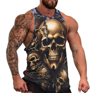 Débardeur crâne 3D oversize homme - vue 25