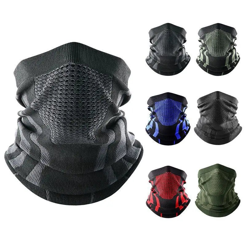 Cache-visage coupe-vent motif zèbre pour la conduite moto en hiver - vue 1