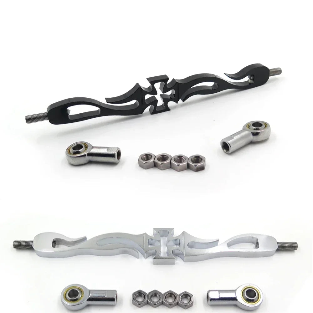 Tringlerie de sélecteur chromée motif croix - Harley-Davidson Softail, Dyna Wide Glide (1985+) – photo 1/7