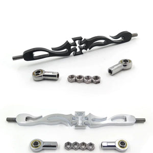 Tringlerie de sélecteur chromée motif croix - Harley-Davidson Softail, Dyna Wide Glide (1985+) – photo 1/7