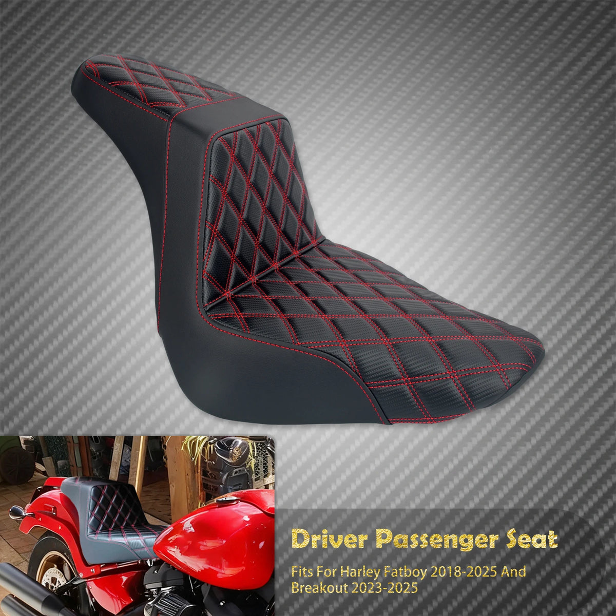 Selle Deux-Places Conducteur/Passager - Harley-Davidson Softail Breakout & Fat Boy 2018-2025 – photo 8/11