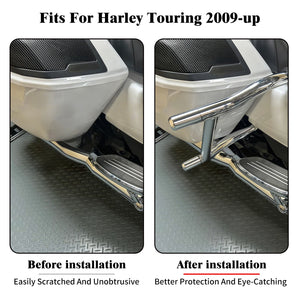 Barres de protection chromées pour sacoches de Harley-Davidson Touring - vue 2