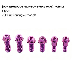 Boulons Titane Bras Oscillant / Repose-pieds Arrière pour Harley Touring et Trike – photo 10/24