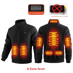 Veste chauffante polaire unisexe - Chauffage électrique 8 zones