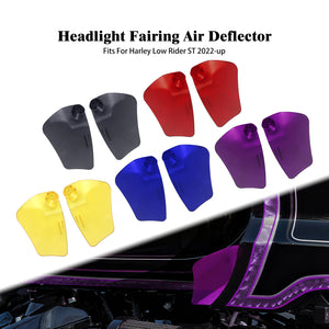 Déflecteurs d'air latéraux colorés pour phare de Harley-Davidson Low Rider ST - vue 1