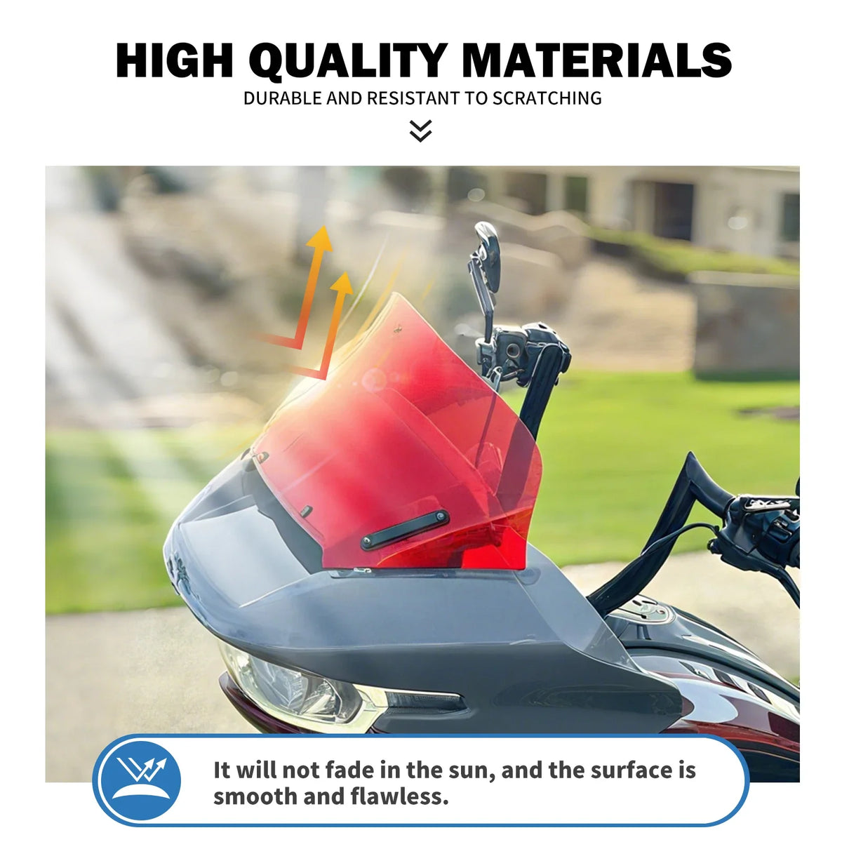 Pare-brise déflecteur de vent coloré pour Harley-Davidson Road Glide - vue 3