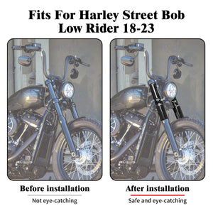 Kit de Caches de Fourche Avant (Haut/Bas) Aluminium - Harley-Davidson Softail Street Bob, Low Rider 2018-2022 (Non Compatible Low Rider S/ST) – photo 2/6