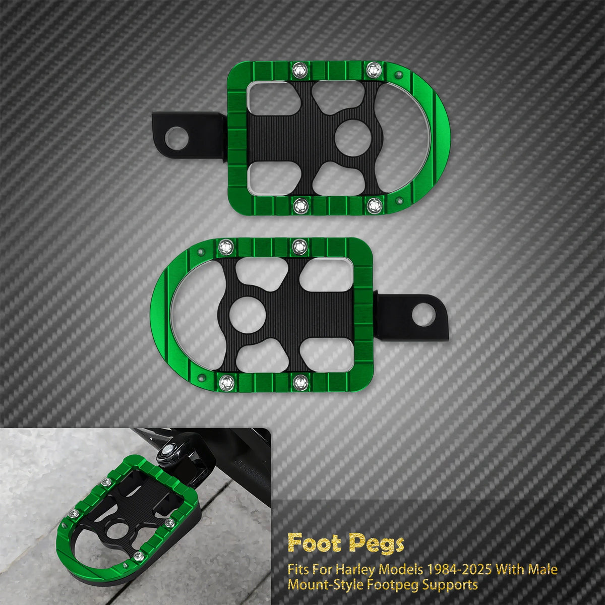 Repose-pieds / repose-pieds passager pour Harley-Davidson Sportster XL 883 1200 Touring Softail Dyna Electra Glide Low Rider – photo 11/12