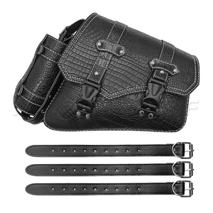 Sacoche de bras oscillant noire côté gauche fixée sur une Harley-Davidson Softail - vue 10
