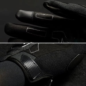 Gants moto noirs réfléchissants doigts longs - vue - vue 6