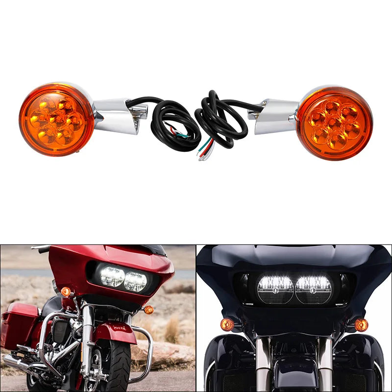 Clignotants avant LED pour Harley Road Glide - vue 1