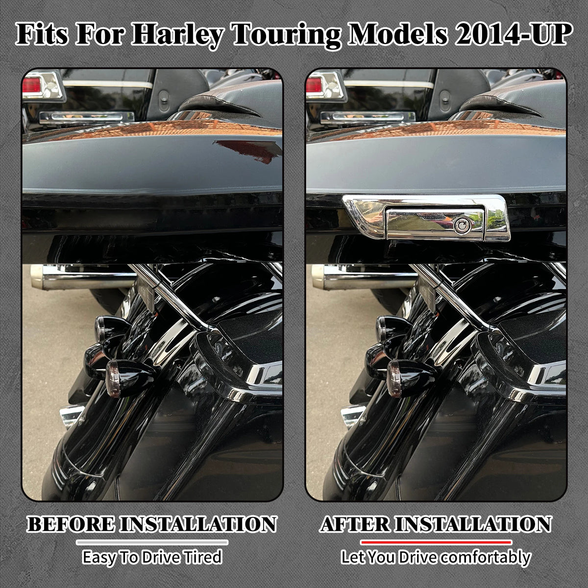 Kit loquet, charnières et clés pour top case Harley Touring - vue 3