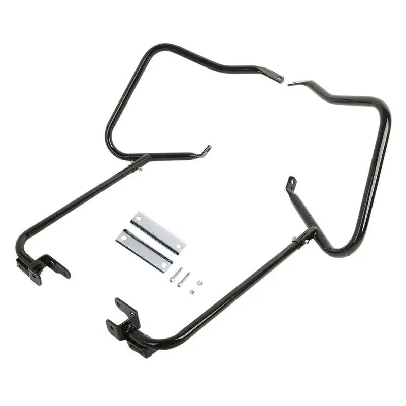Arceau de protection noir sur sacoche Harley Road King - vue 6