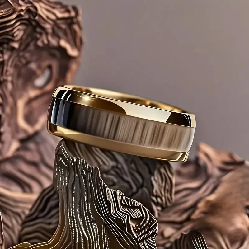 Bague en acier inoxydable tête de mort et rose - vue 23