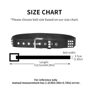 Ceinture noire à rivets style punk rock Y2K - vue 2