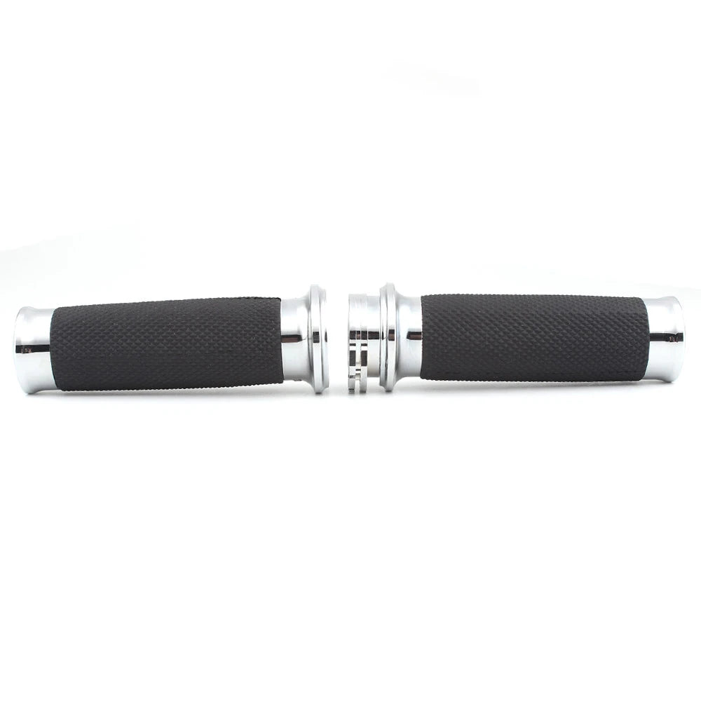 Poignées de guidon chromées pour Harley Sportster Dyna Softail - vue 4