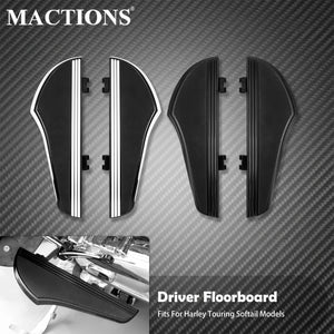 Repose-pieds conducteur antidérapants (Floorboards avant) - Harley-Davidson Softail, Touring, Dyna 1986 et plus – photo 1/8