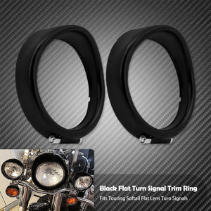 Anneaux de Finition Type Visière pour Clignotants Plats (2 pièces) - Harley-Davidson Touring, Softail FL, Road King – photo 8/8