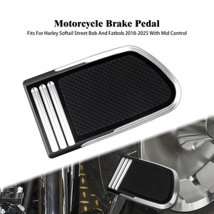 Cache de pédale de frein noir et chromé pour Harley-Davidson Softail - vue 7
