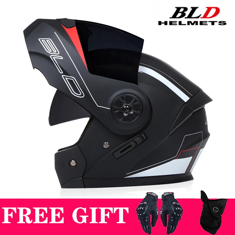Casque moto modulable rétro double écran - vue - vue 17