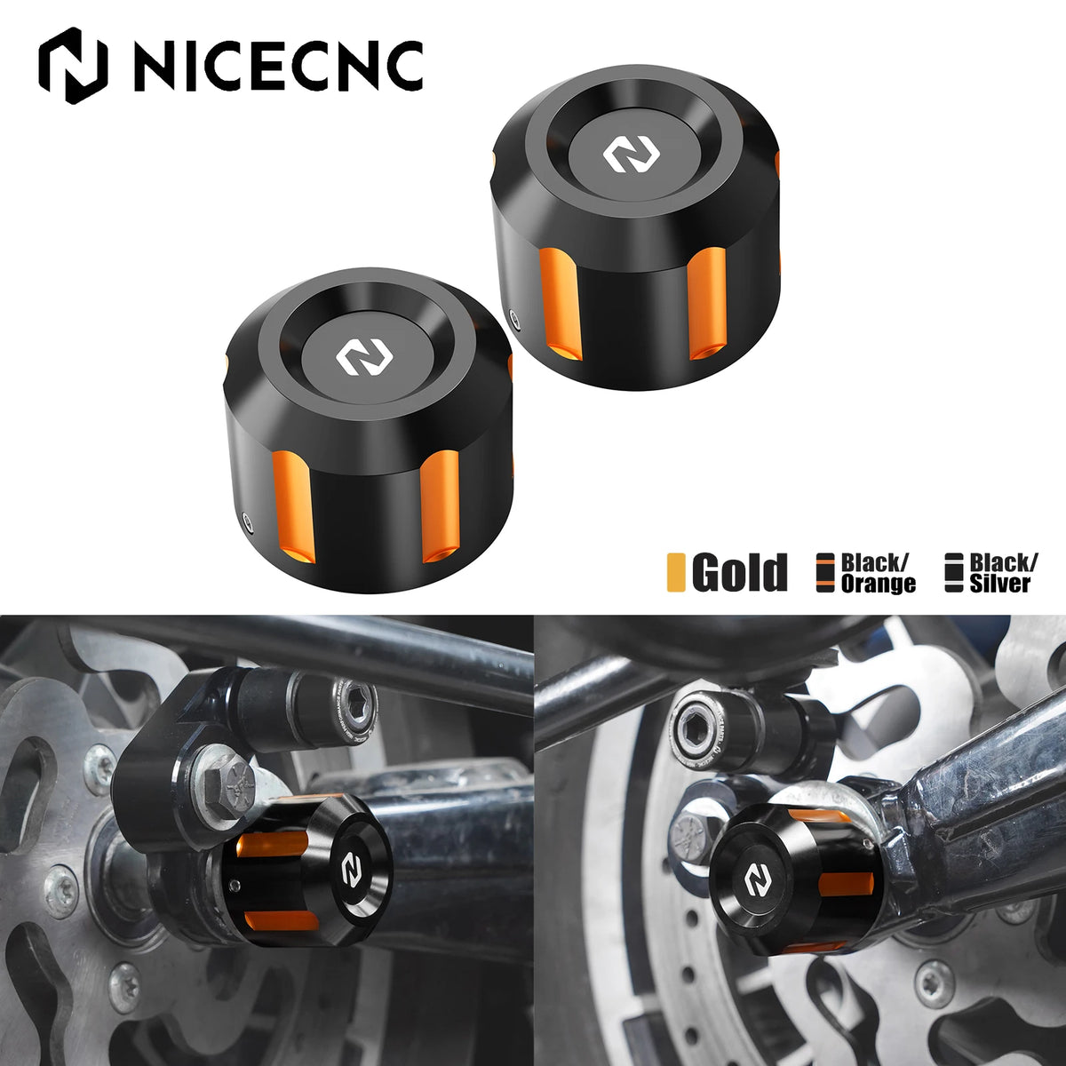 Caches d'Écrou d'Essieu Arrière CNC pour Harley Street Glide, Road King, Electra Glide – photo 1/9