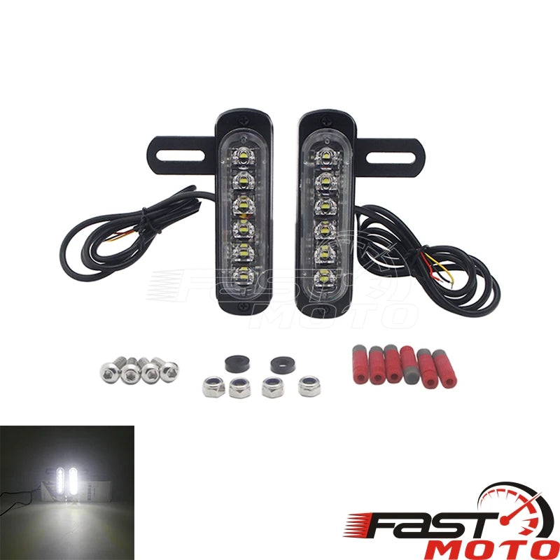 Petit feu LED noir auxiliaire pour plaque d'immatriculation de moto - vue 11