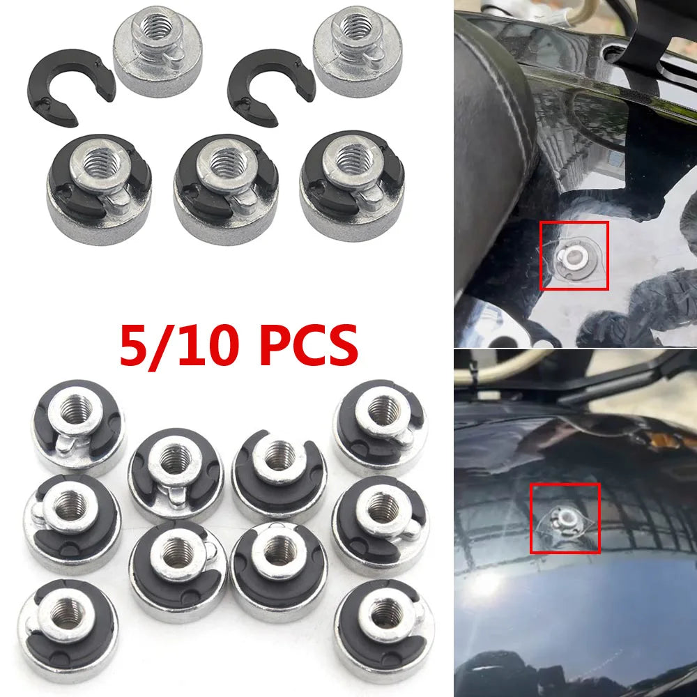 Écrous de fixation de selle pour Harley Sportster, Softail, Dyna, Touring - vue 1