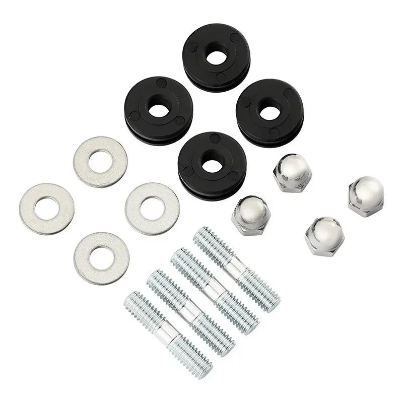 Kit de fixation chrome pour pare-brise de Harley-Davidson Road King - vue 3