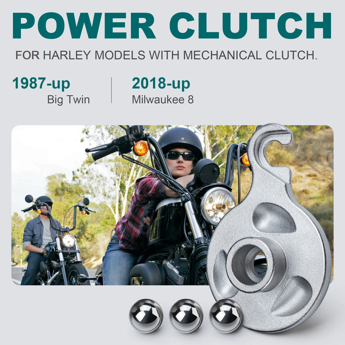 Kit Embrayage Assisté (Power Clutch) - Harley-Davidson Big Twin, Softail, Touring, Dyna et M8 avec Embrayage Mécanique, 1987 et plus – photo 2/6