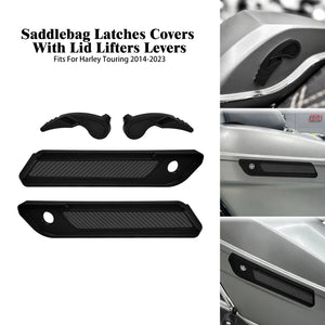 Kit de leviers et caches de verrous de sacoches cavalières en aluminium pour Harley Touring 2014-2025 - vue 9