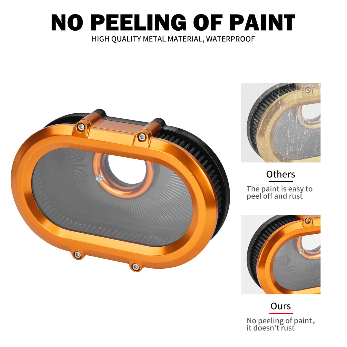 Filtre à air avec anneau décoratif rouge pour Harley-Davidson Sportster - vue 5